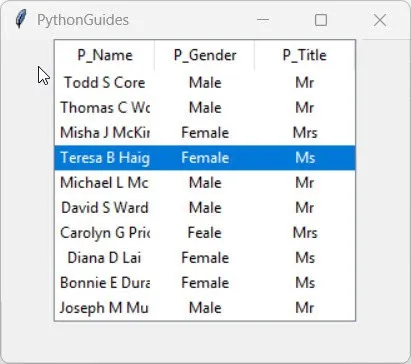 Create Tables in Python Tkinter list Create Tables in Python Tkinter list