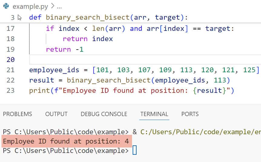 python code for binary search python code for binary search