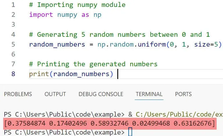 numpy random between two numbers numpy random between two numbers