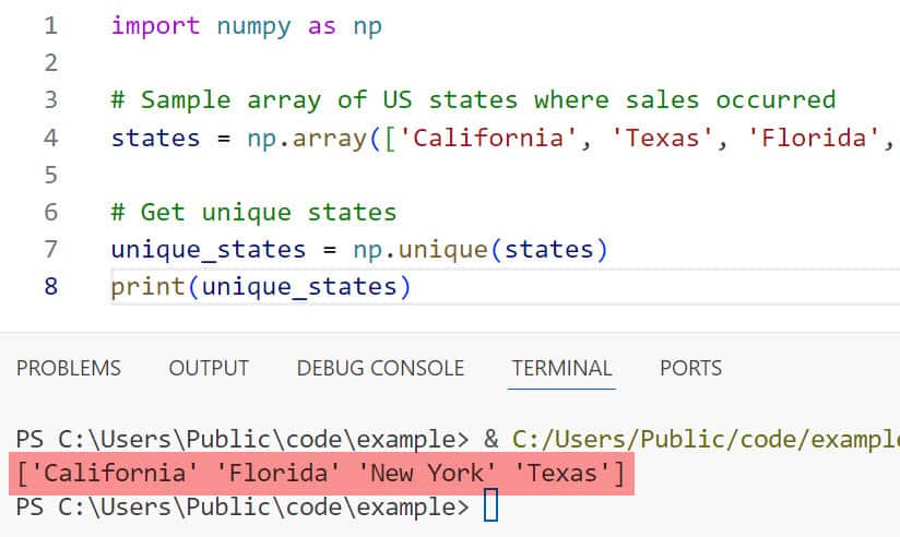 numpy unique numpy unique