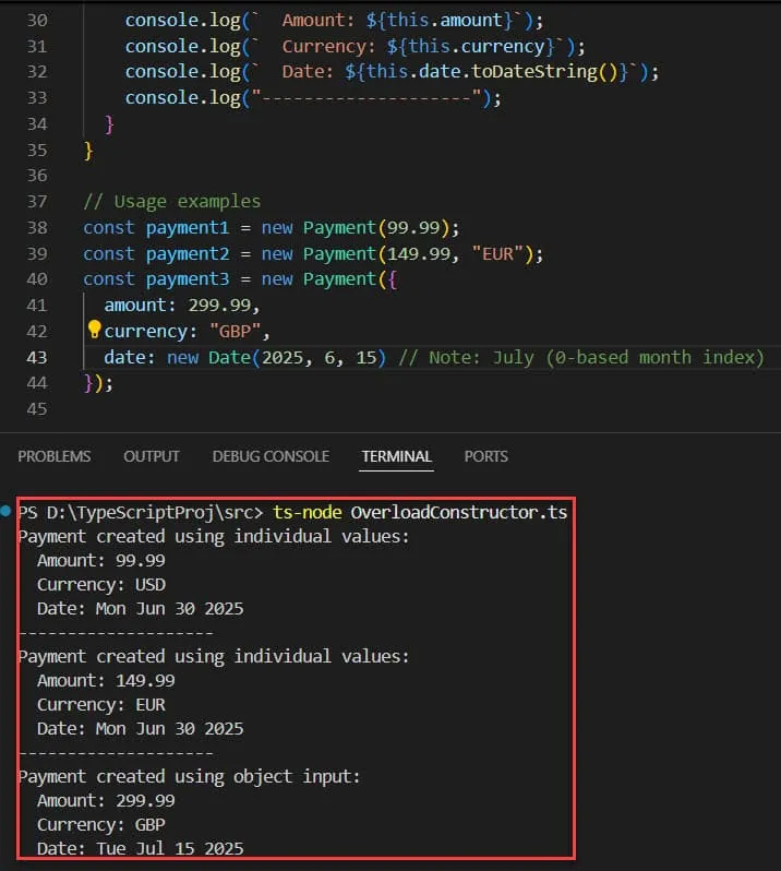 Understand TypeScript Constructor Overloading
