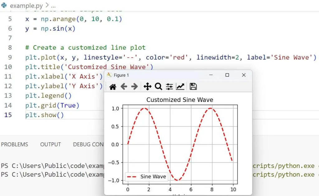matplotlib plot line matplotlib plot line