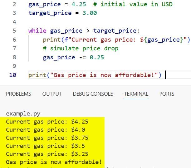 python while with assignment python while with assignment