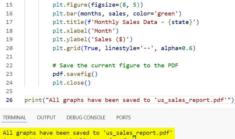 Save a Matplotlib Graph as a PDF in Python