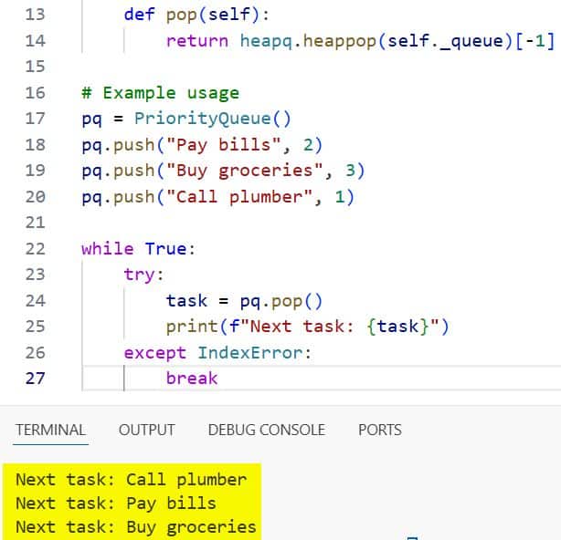 Python Priority Queue Python Priority Queue