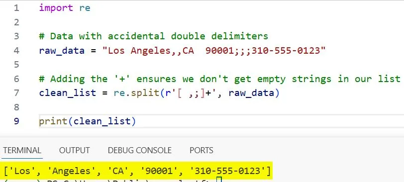 python split python split regex