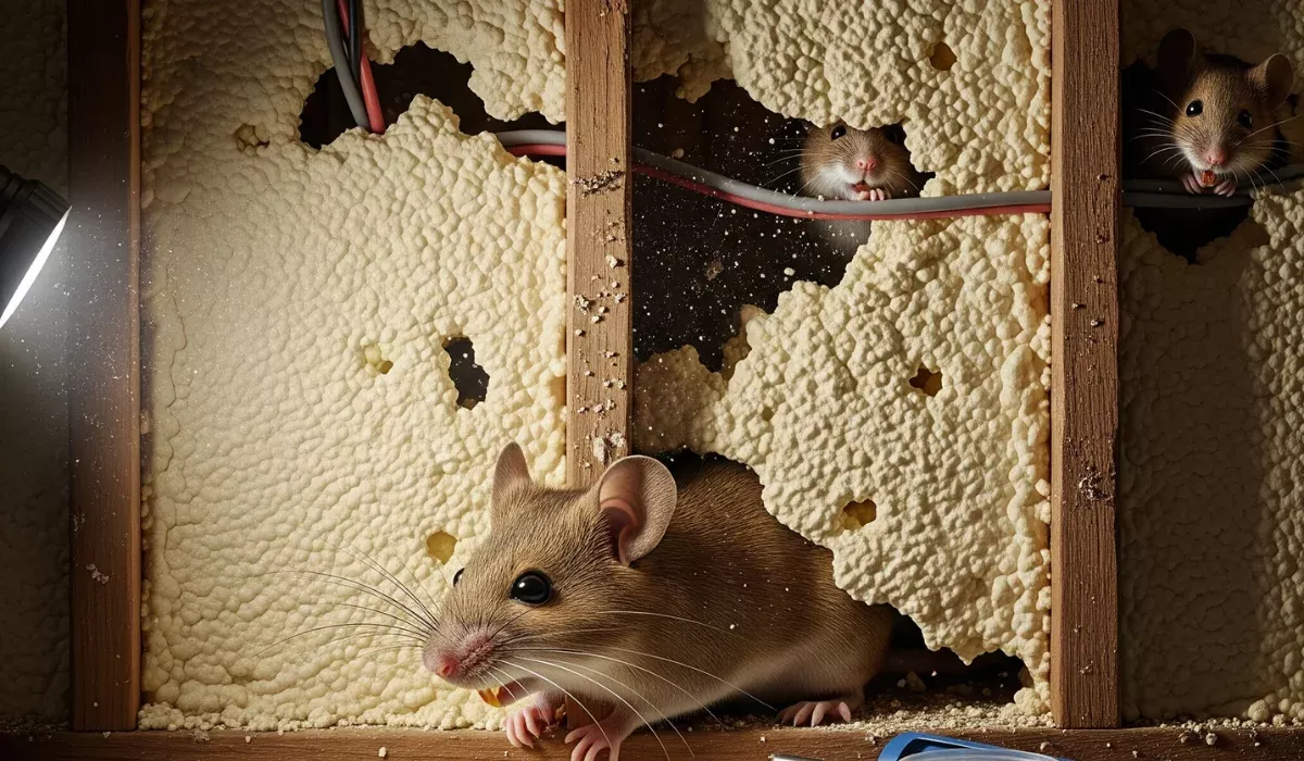 RODENTS CHEWing THROUGH SPRAY FOAM INSULATION