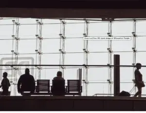 banking scene silhouette