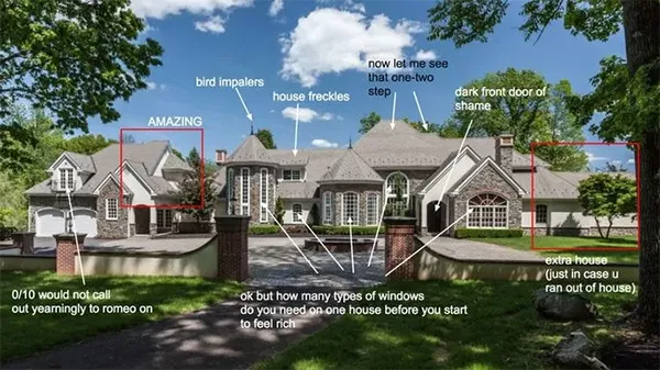 McMansion with comments regarding its design