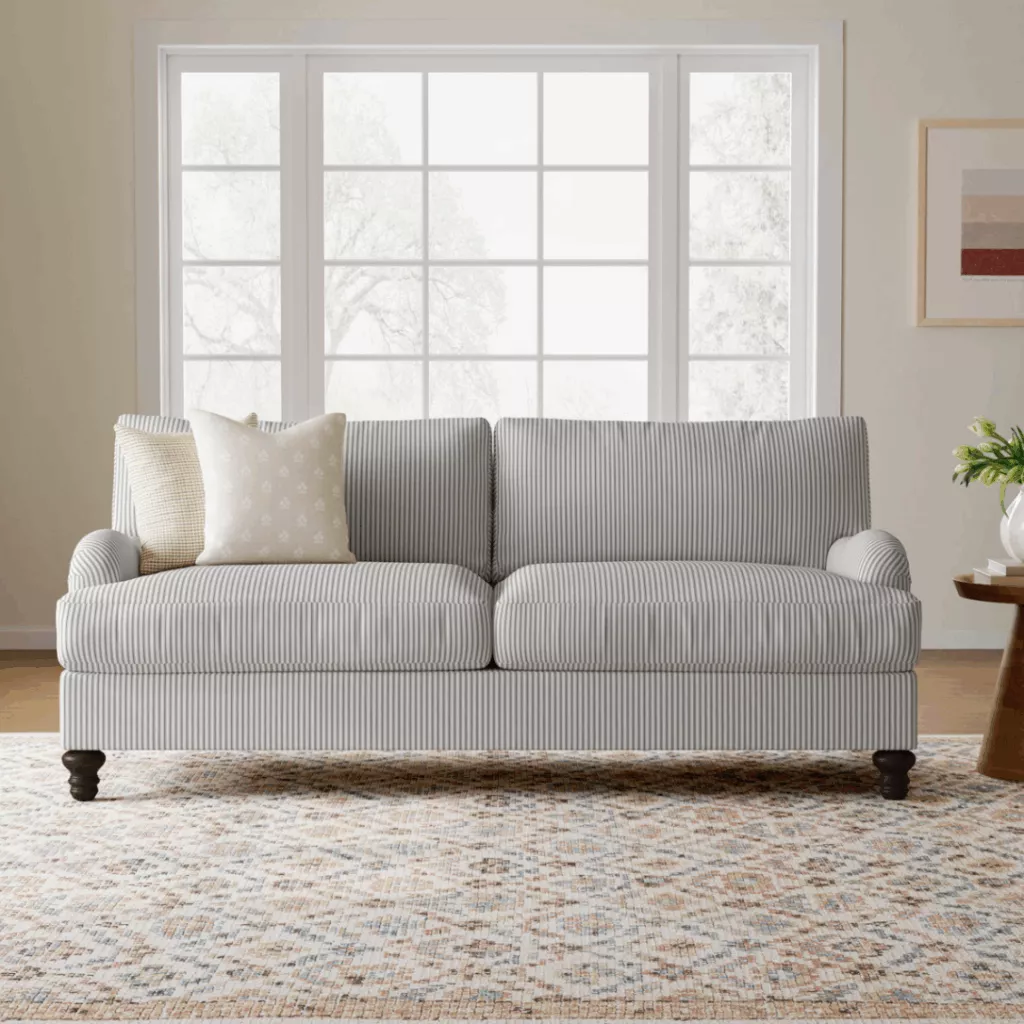 striped sofa from Wayfair