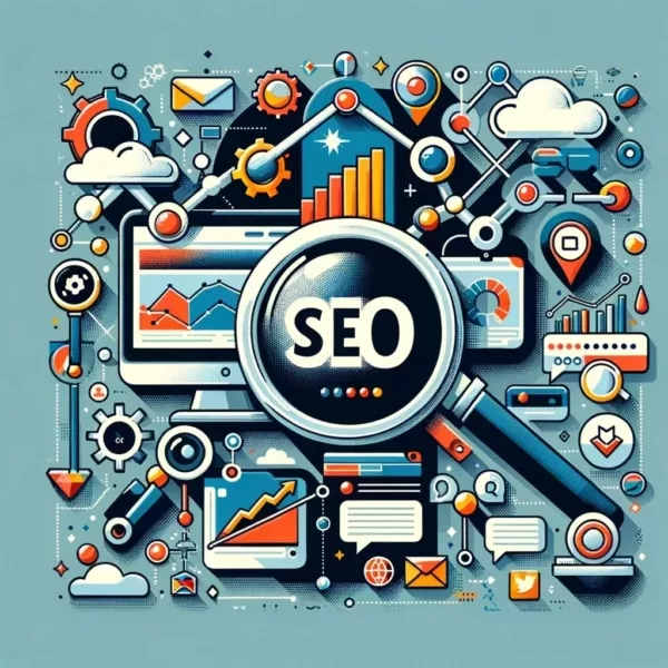 illustration of seo products and services illustration of seo products and services