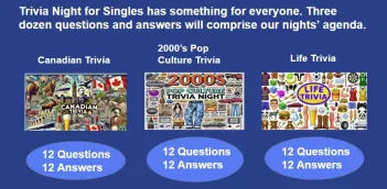 Trivia Night for Singles Questions – October 2024