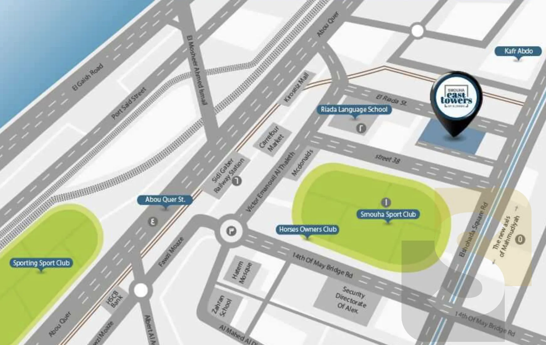 خريطة موقع سموحة ايست تاورز