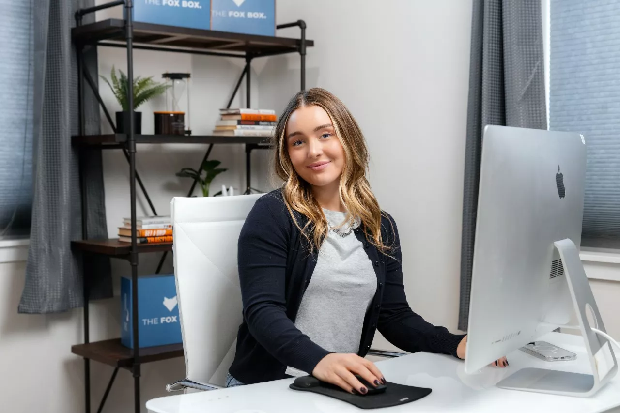 Alex our social media specialist working on social media marketing content strategy