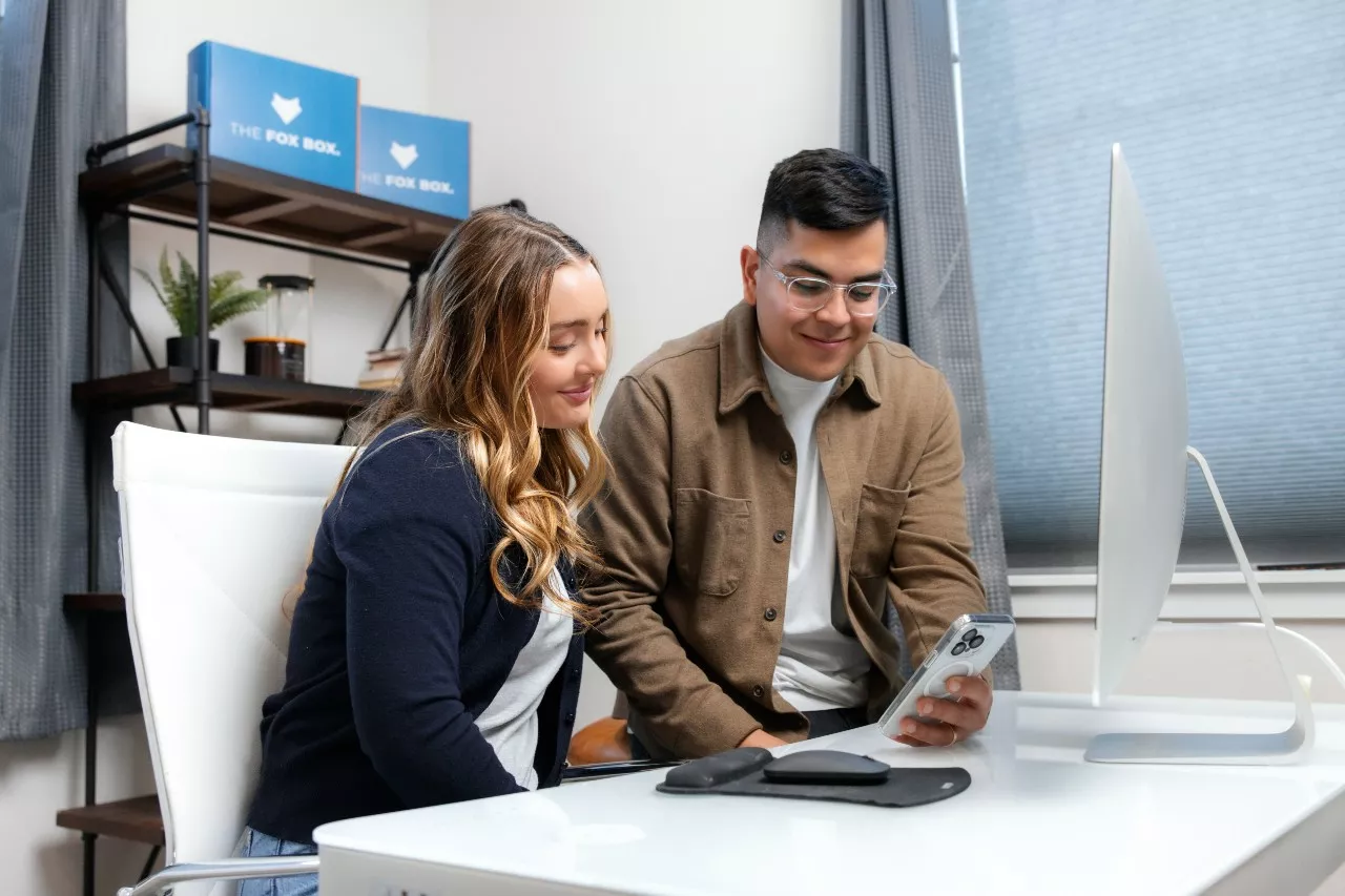 Alex our social media specialist collaborating with Marcus