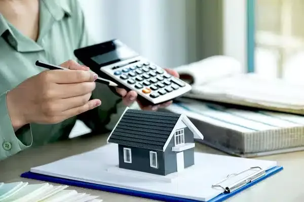 a woman with calculator