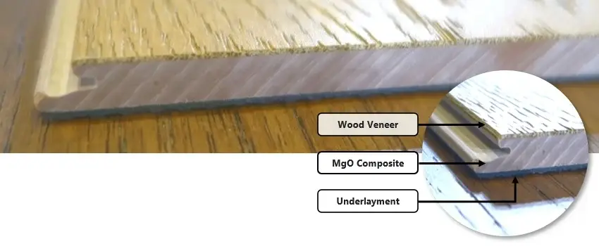 2023 Domotex Asia Floor Expo Product Trend Observation Luxurious Mgo Veneer SPC Flooring by Sreelance displayed at 2023 Domotex
