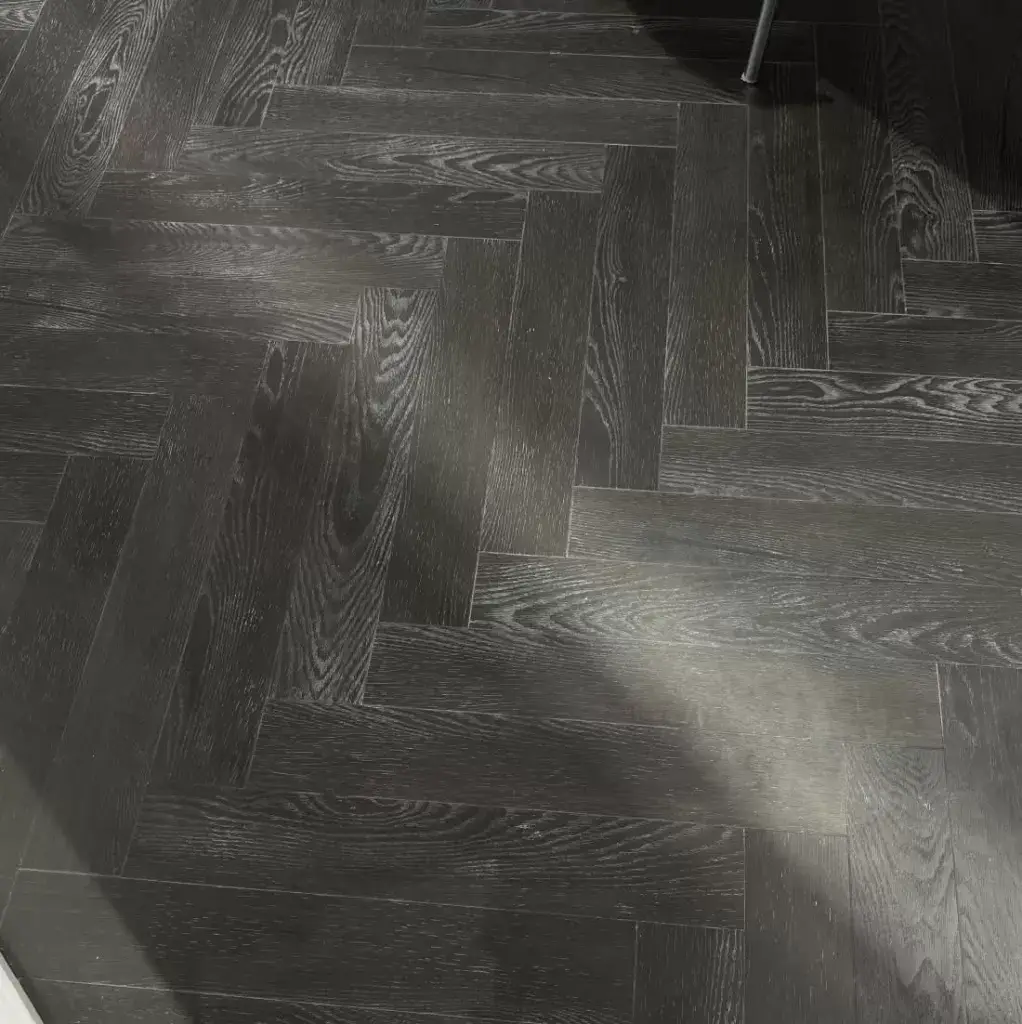 2026 Best of Best Vinyl Flooring Products in China Extra Small and Minisize Herringbone LVT Flooring shown at Domotex Asia 2025