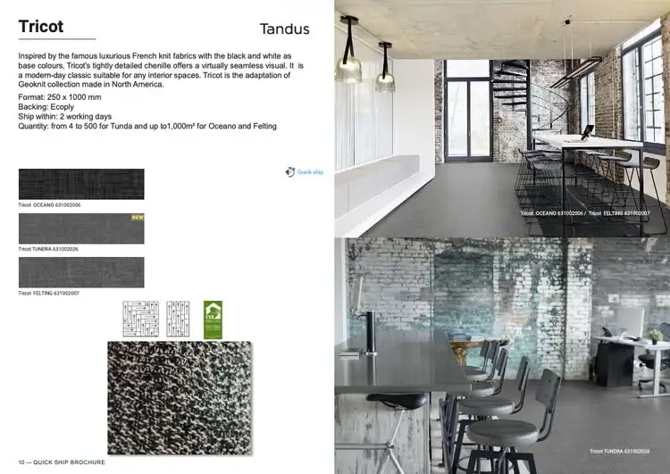 Tarkett Tandus Carpet Tiles QuickShip Tricot Tandus chenille fabric by Tarkett Flooring