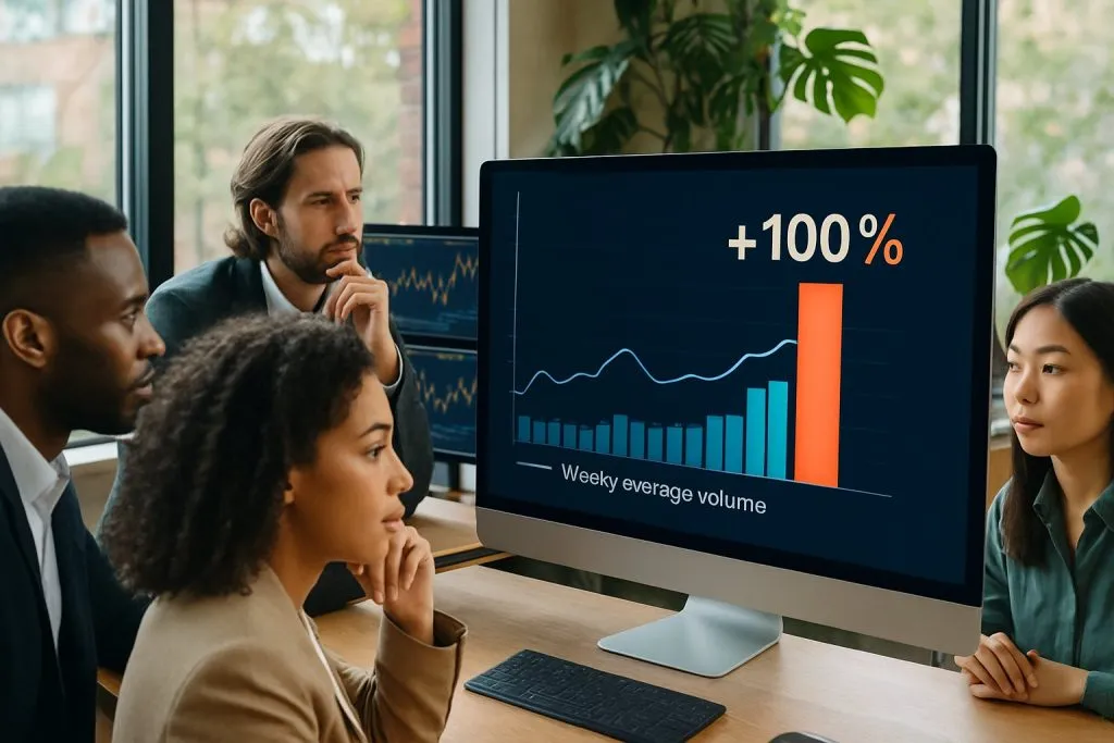 Why a Stock Trading at 100% Above Its Weekly Average Volume Matters