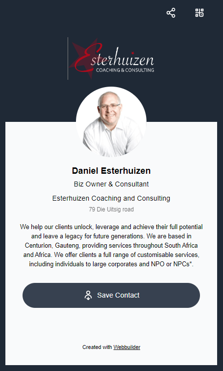 Digital business card
