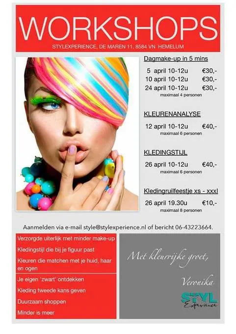 workshops april 2018 (1) - StylExperience Workshops in April in Hemelum
