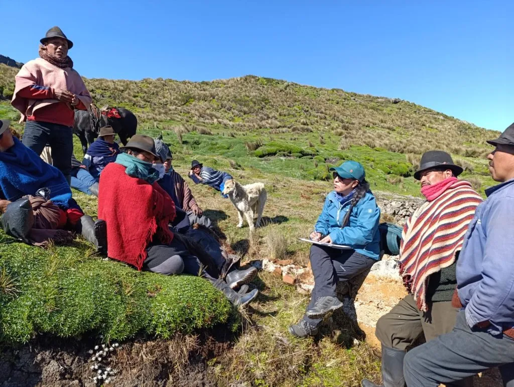 Reuniones comunitarias para identificación del ecosistema de páramos