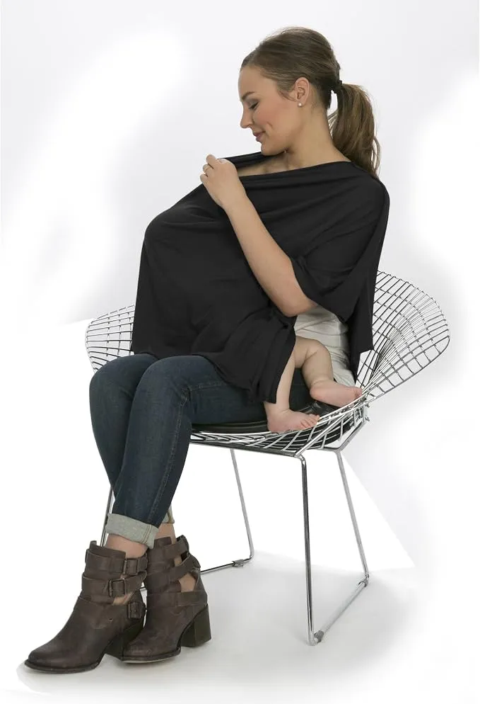 Bamboobies Women’s Nursing Cover, Maternity Clothing for Breastfeeding, Black, One Size Fits All