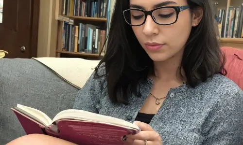 Woman Reading With Clarity