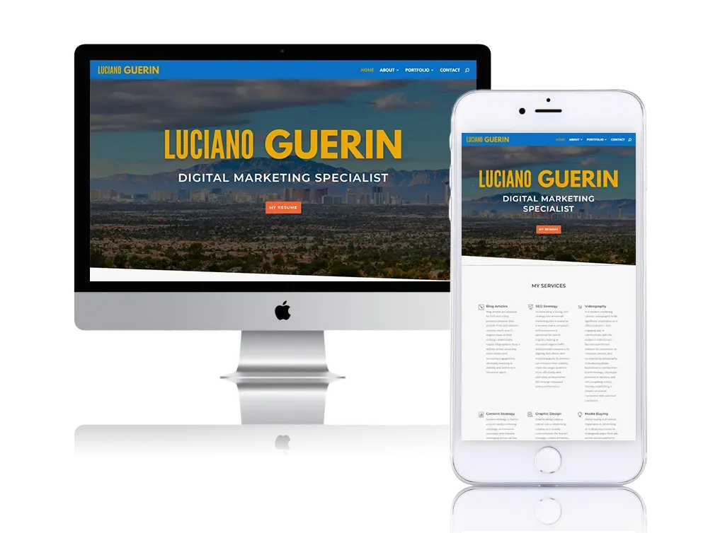Luciano Guerin Website Screenshot Luciano Guerin Website Screenshot
