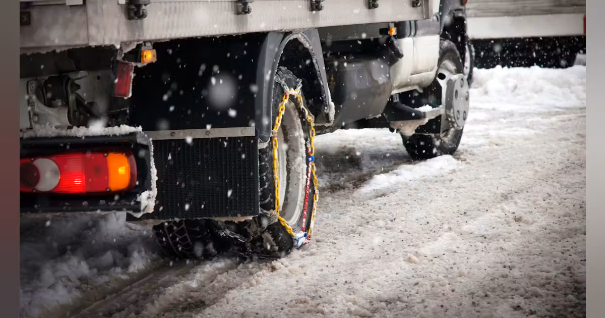 how many snow chains are required for semi trucks