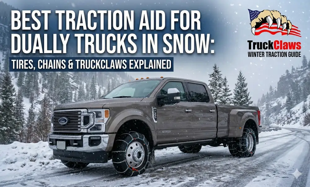 Best Traction Aid for Dually Trucks in Snow Tires, Chains & TruckClaws Explained