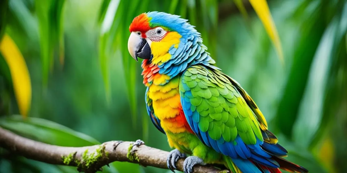 perroquet ร plumes colorรฉes