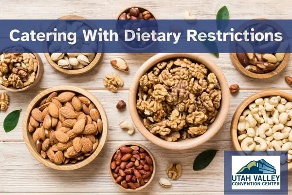 Catering at corporate event venue in Utah with assorted nuts.