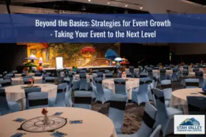 Elegant event space setup at Utah Valley Convention Center