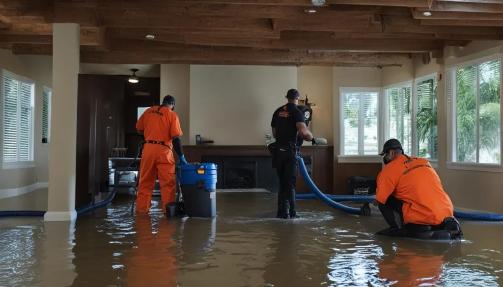 Emergency Water Damage Restoration Team in Action Emergency Water Damage Restoration Team in Action