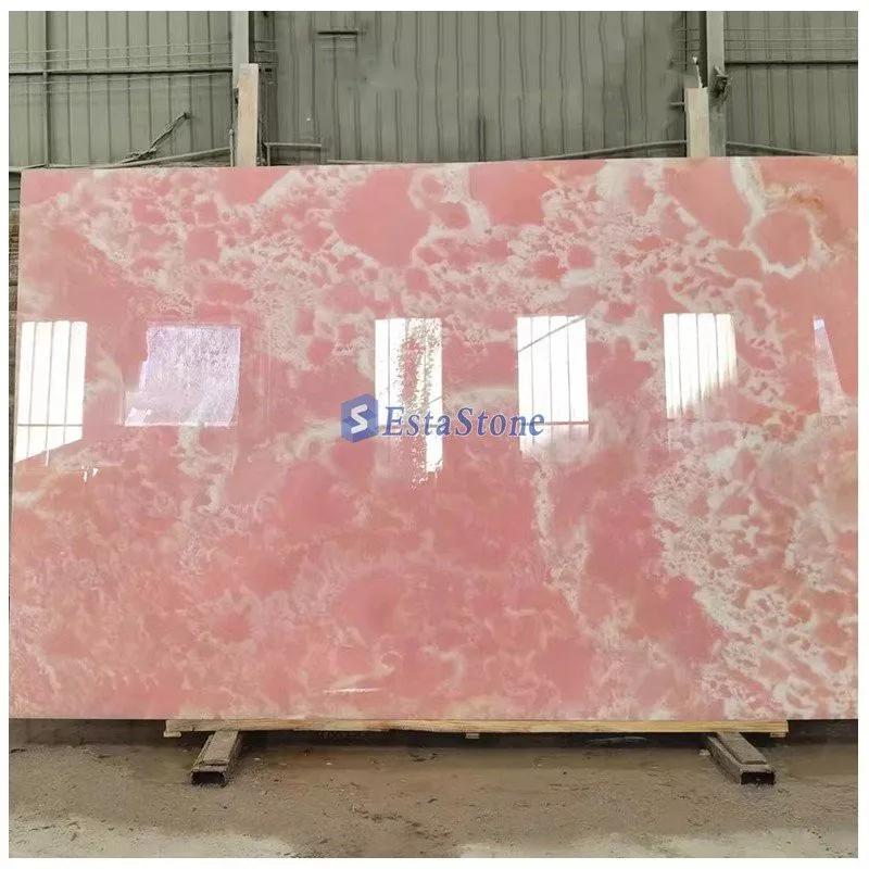 Pink Onyx Marble Slabs - ESTA STONE