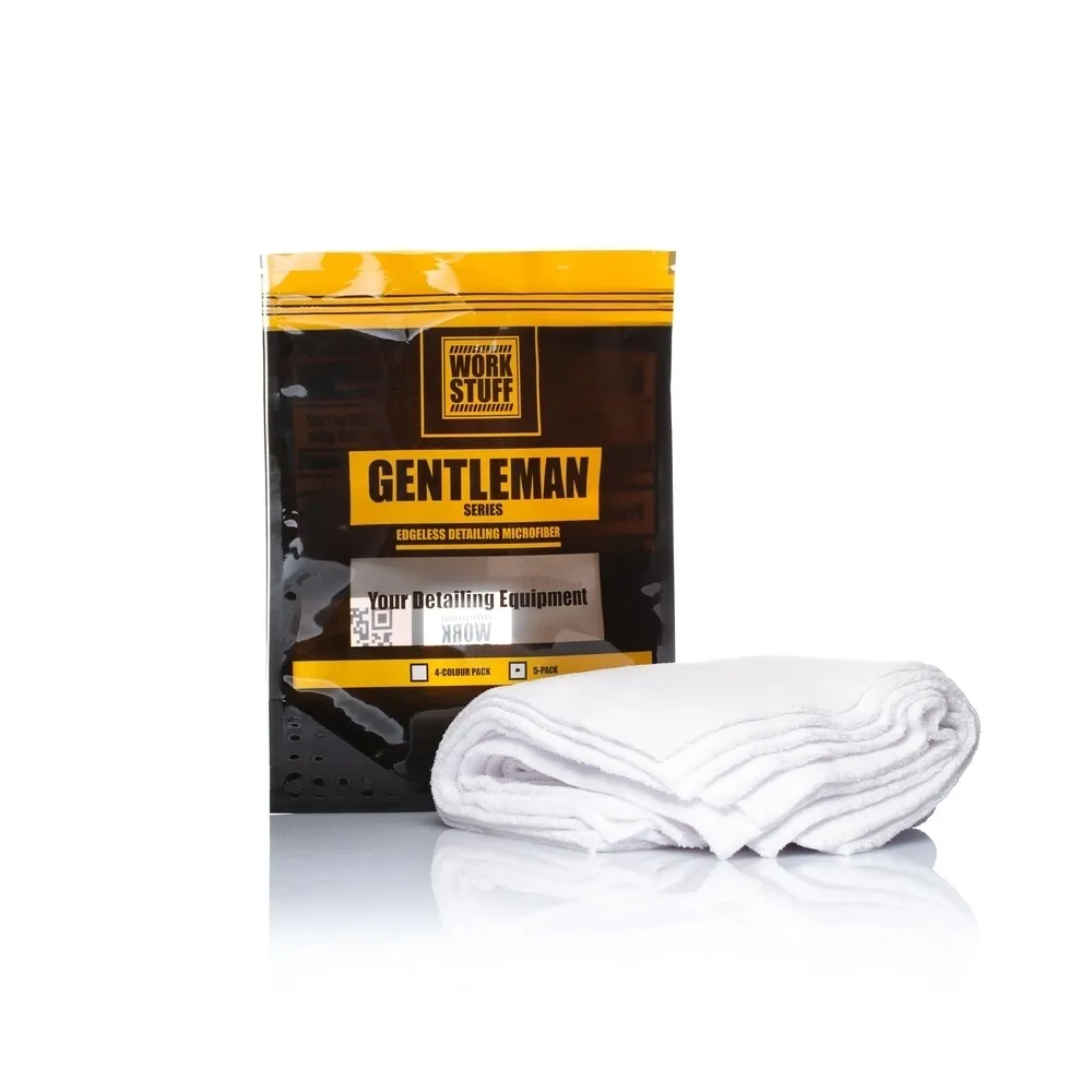 White GENTLEMAN Basic 5-Pack Microfiber Cloths
