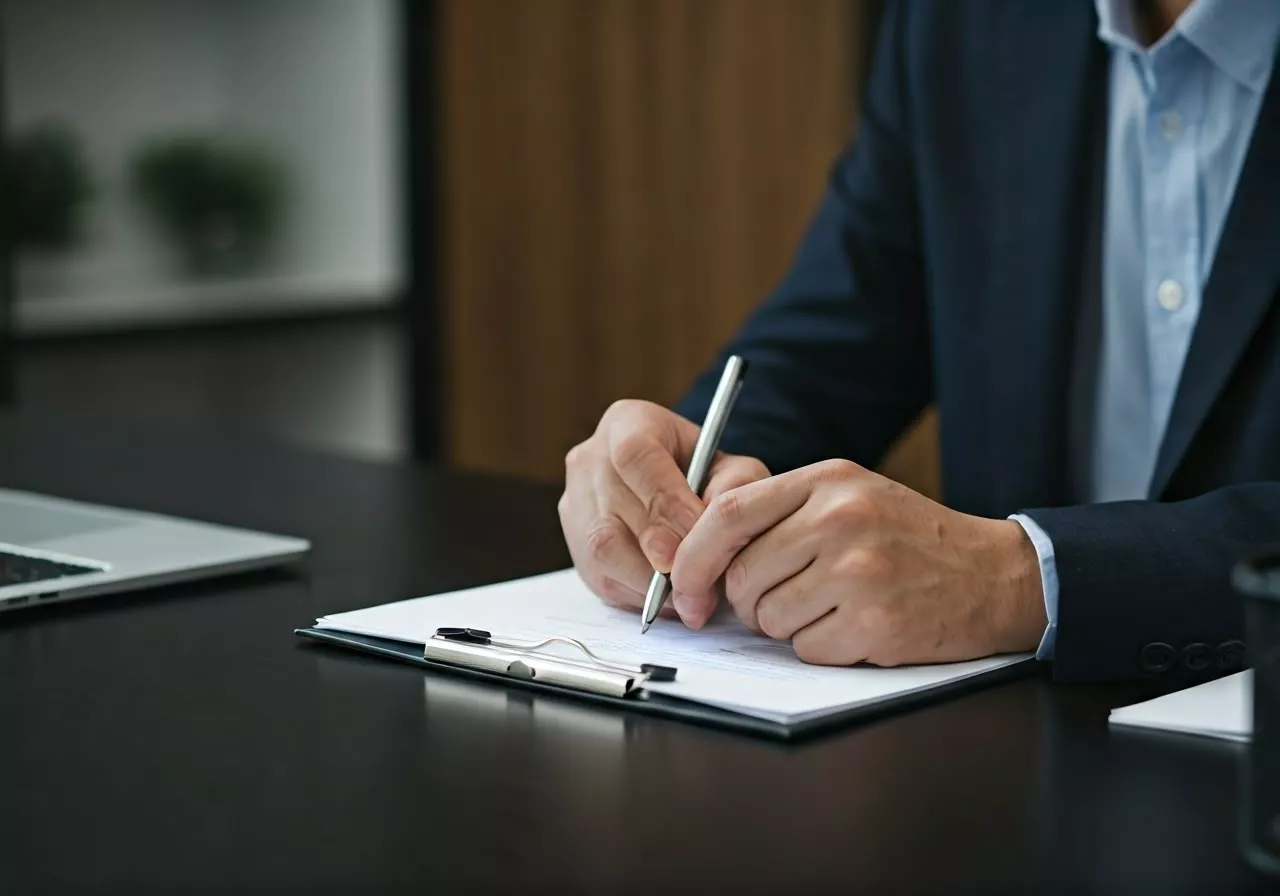 Person writing resignation letter