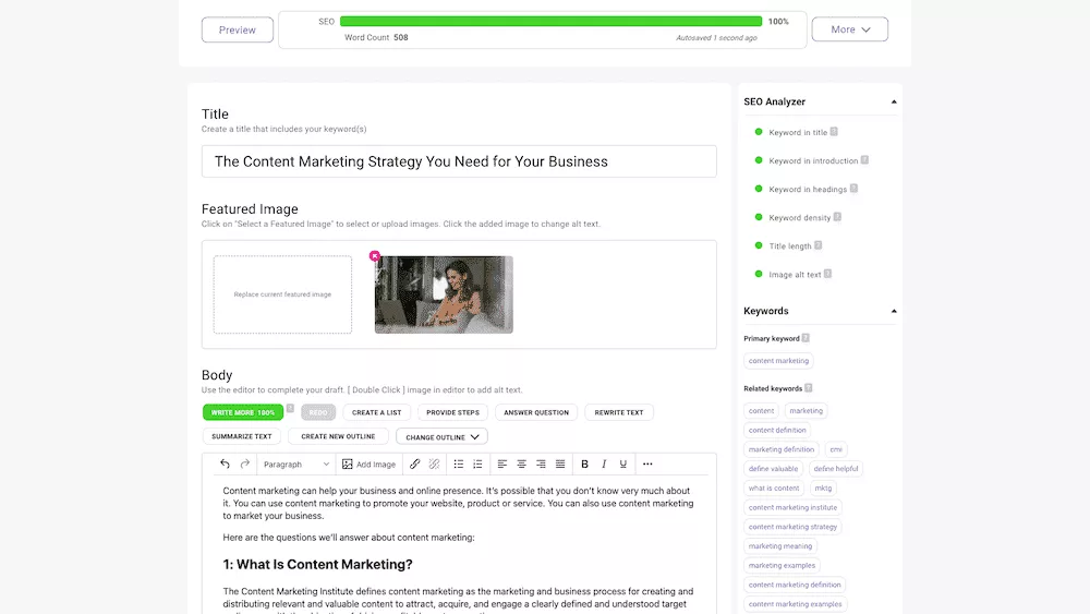 A screen shot of a website with a green and white background.