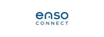 Image of the Enso Connect logo with the brand name in lowercase blue letters. The word "enso" is bold and larger, positioned above the word "connect." The background is white.
