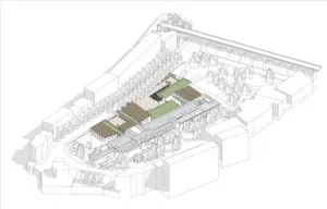 Perspective du centre thermal après travaux. (c) Blezat architecture