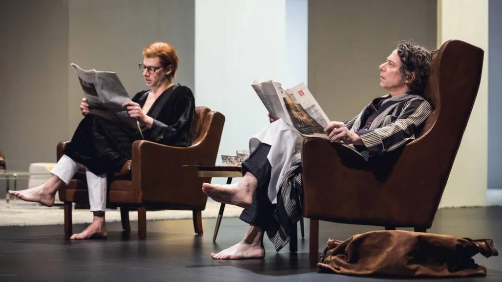 Micha Lescot et Mathieu Amalric dans "La Collection" de Pinter / Photo : Gwendal Le Flem