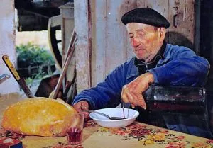 Faire chabrot. CP - Coll. A.-S. Simonet