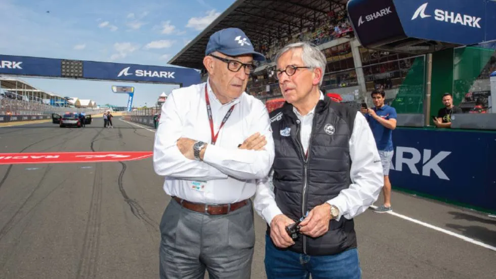 Carmelo Ezpeleta patron de Dorna et Claude Michy / Photo DR