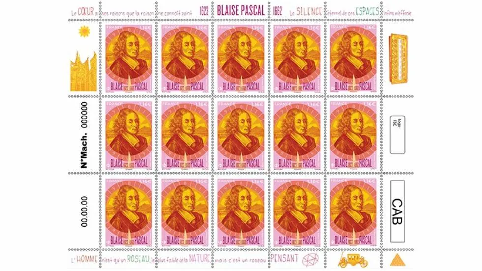 Timbre Blaise Pascal / Artiste Florence Wojtyczka