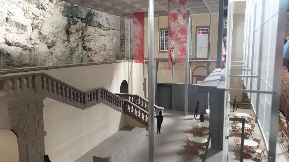 Maquette de l'entrée du forum de la Bibliothèque Métropolitaine