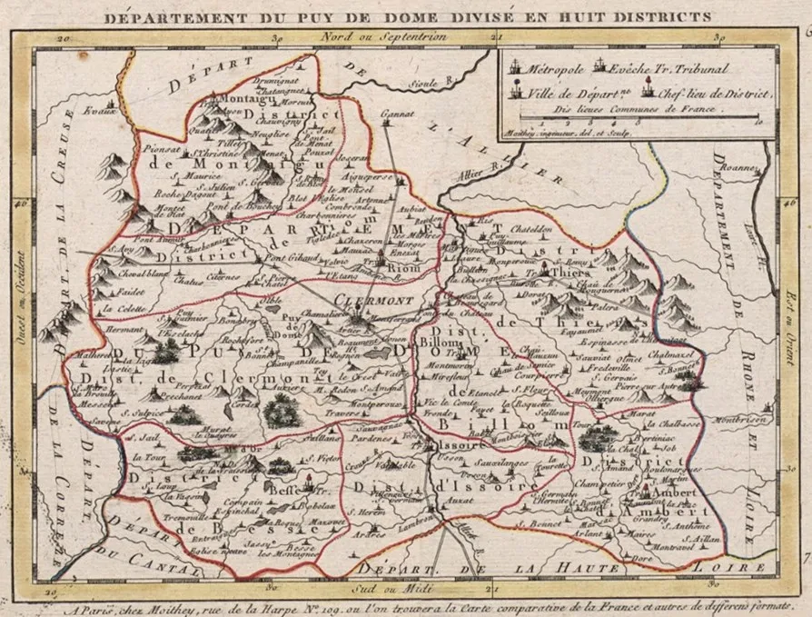 Le nouveau département du Puy-de-Dôme...© Bibliothèque du Patrimoine Clermont Auvergne Métropole... Ou de Basse Auvergne !Procès-verbal de démarcation et de division en districts et cantons, 14 mars 1790. © Archivesnationales