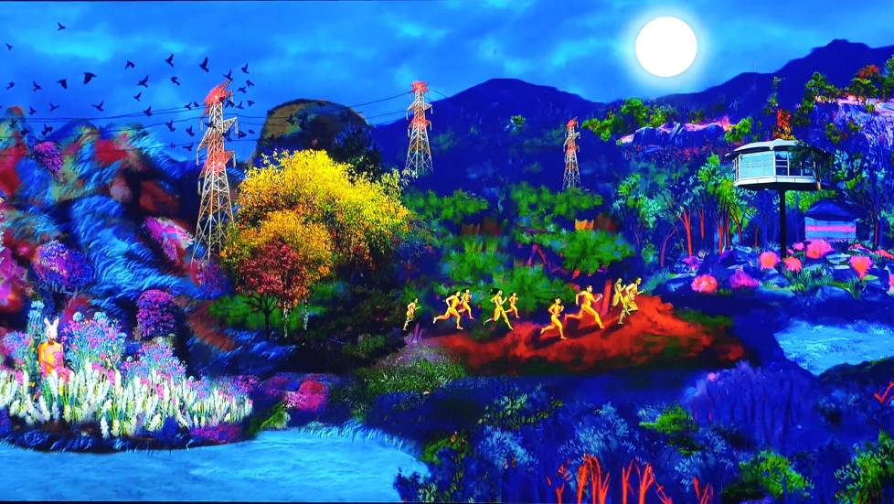 "Naked Island" (c) Heejeong Jeong. Vidéoformes 2024, salle Gaillard