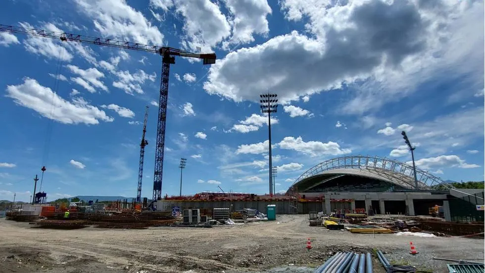 Chantier du stade Montpied / Photo Yves Meunier